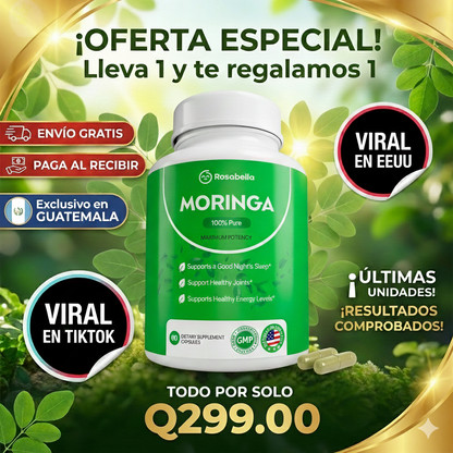 Rosabella Moringa®: Reactiva tu energía y recupera la ligereza de tu cuerpo.